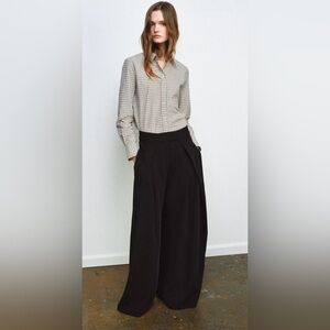 Zara Black Wide-Leg Trousers